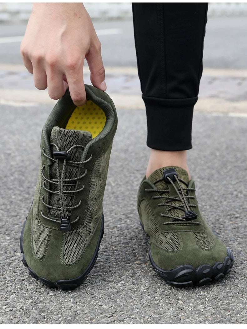 Wide Fit Sneakers for Men and Women Zero Drop Barefoot Shoes with Elastic Band for Beach Hiking and Daily Wear