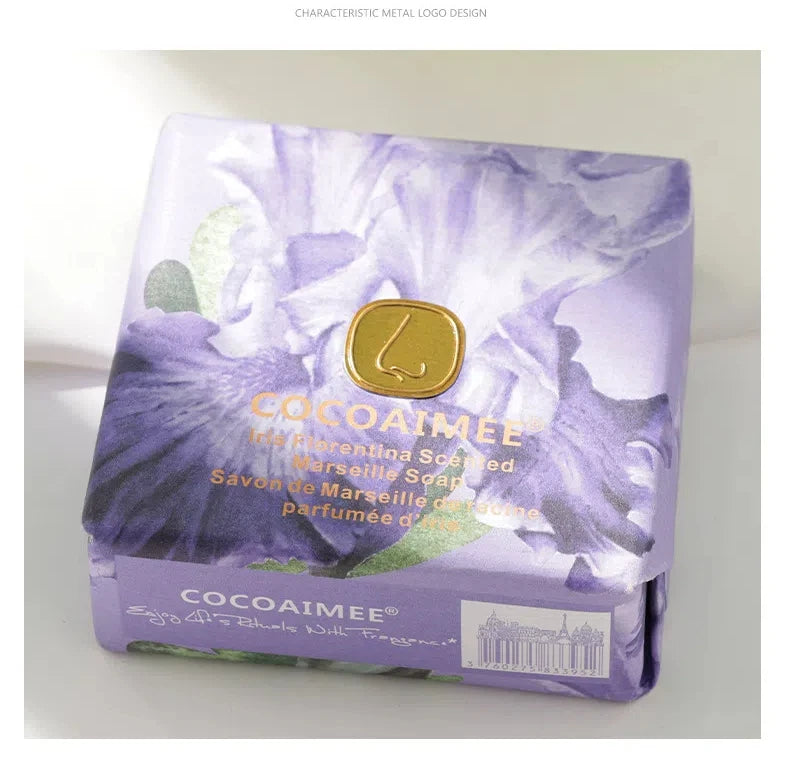 200g French Soap Mite Removing Soap Lavender French Hand Ground Soap Korean Style Baoli Wedding Gift Box Wedding Souvenir Gift