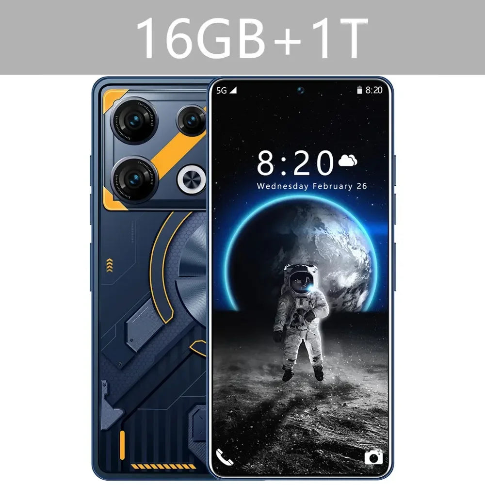 2025 GT10 Pro Original Smartphone 4G 5G 7.3HD 16G+1T Dual Sim Cellphones Android 13 Cell Phone 108MP 6800mAh Smart Mobile Phone