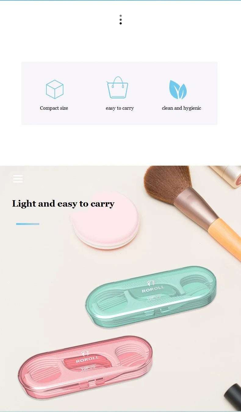 10 Pcs/box Portable Dental Floss Sticks Disposable Toothpicks Teeth Cleaning Tool Interdental Brush Oral Hygiene Care Flosser
