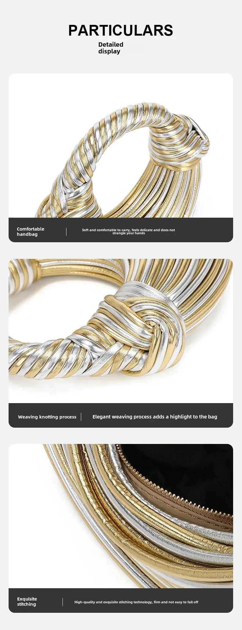 2024 New Fashionable Creative Women's Handbag Cross-border Style Hand-woven Label Bread Bag Underarm Bag Crossbody Clutch