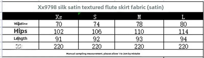 SAW Fast Selling Women's Clothing French Style Long Skirt High Waist Satin-Like Silk Sensation Independent Station Skirt