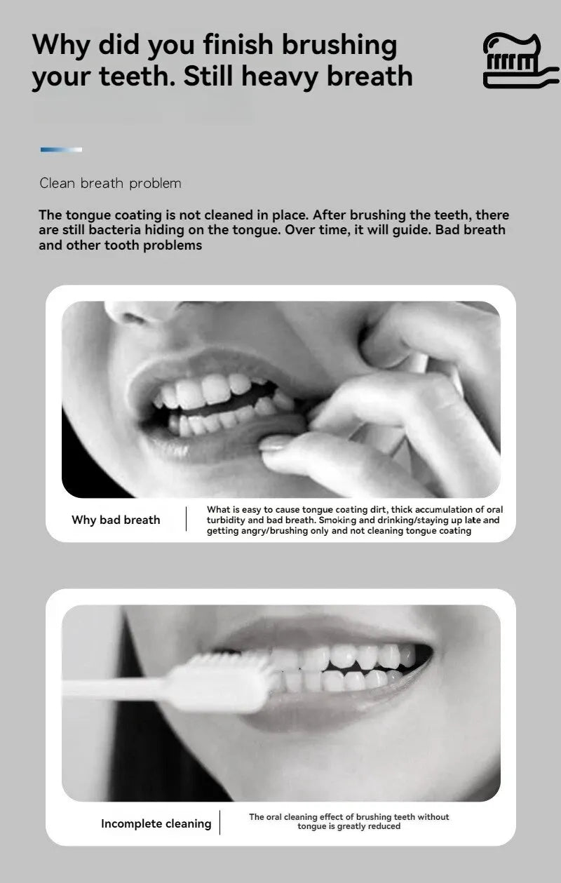 1pc Stainless Steel Tongue Scraper Tongue Coating Cleaner TongueCoating Brush Cleaning Tongue Coating Removing Bad Breath OralCa