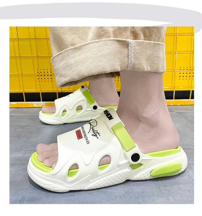 Sandals Beach Shoes Men's Slippers Soft and Comfortable Thick Bottom Wear-resistant Indoor and Outdoor Bathroom Unisex Fashion