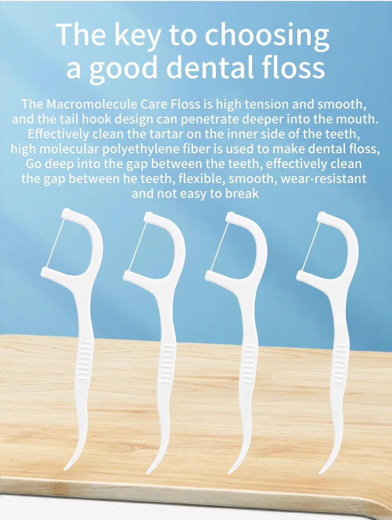 150/300pcs Dental Floss Picks Toothpicks With Thread fil dentairehilo dental flosser Tooth Threads Teeth Cleaning Oral health