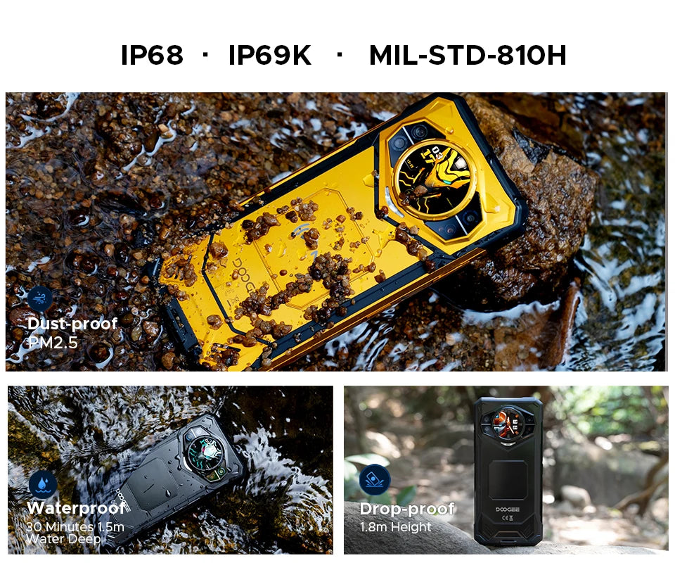 Doogee S200 X 5g Rugged Phone 12+512Gb Smartphone 6.72” Fhd+120Hz Ips Screen Dimensity 7050 10100Mah Battery Ai Mobilephones