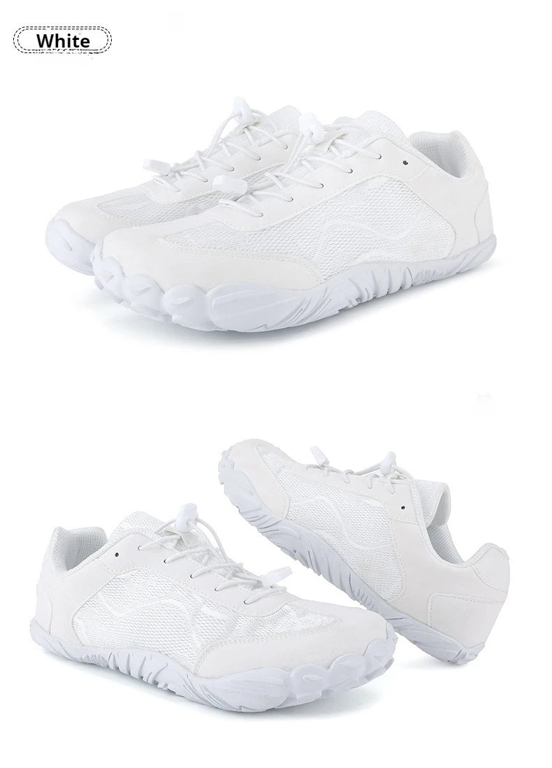 Wide Fit Sneakers for Men and Women Zero Drop Barefoot Shoes with Elastic Band for Beach Hiking and Daily Wear