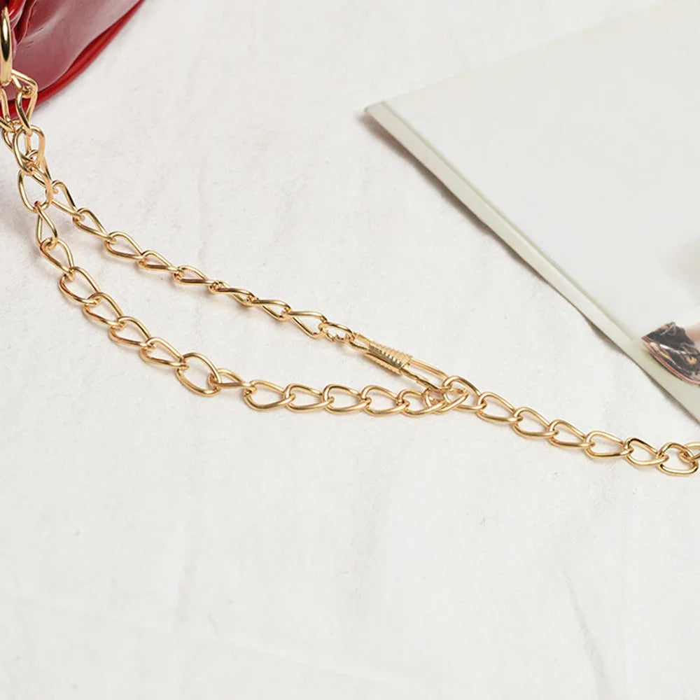 Women Chain Purse Shoulder Bag For Gift Fashion Cute Strawberry-Shaped Design Soft Leather Mini Crossbody Bag Causal Sweet Bags