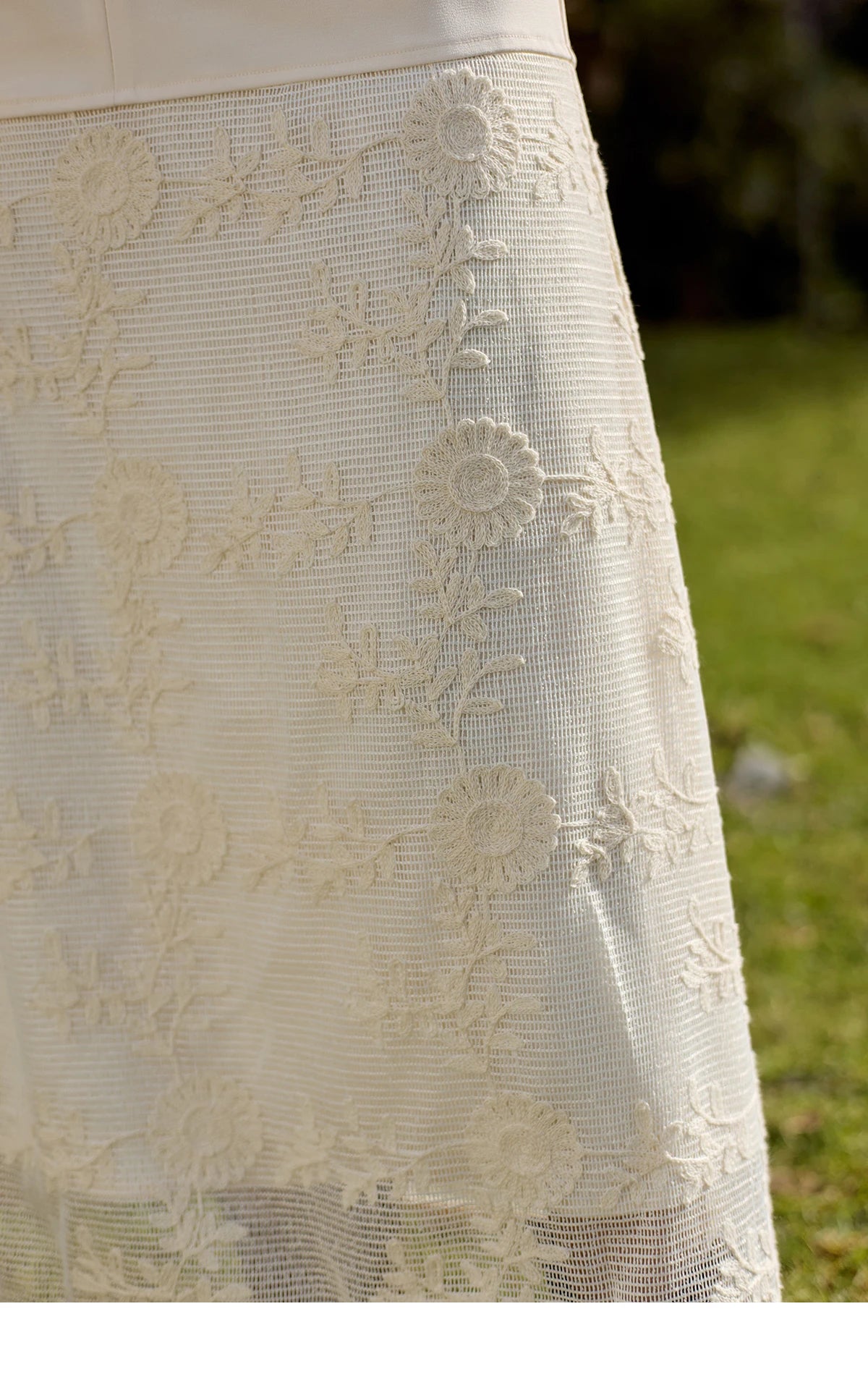 MISHOW Lace Embroidery Patchwork Fake Two-piece Skirt for Women 2024 Versatile Slim A-line Skirt Elegant Ruffle Skirt MPD42B0476