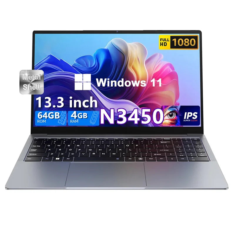 14 吋 Windows 11 筆記型電腦 EZbook S5,12GB LPDDR4 內存,256GB SSD,1080p FHD,J4105 CPU,賽揚 4 核心處理器