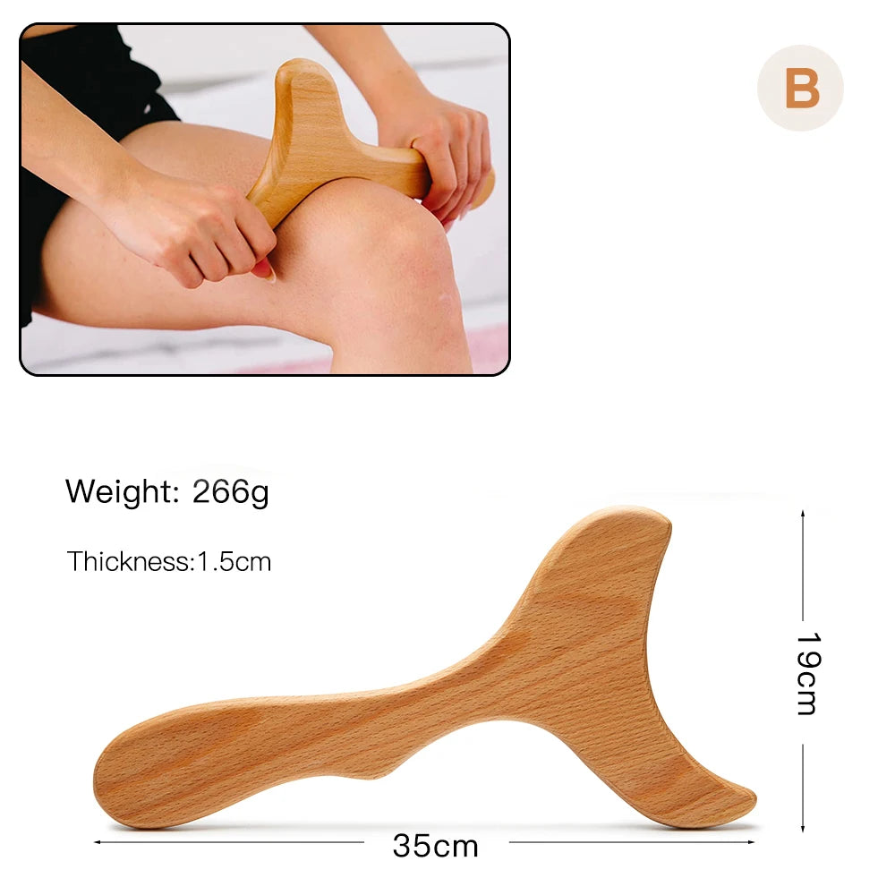 Wood Therapy Massager Anti-Cellulite Gua Sha Tool Deep Tissue Relax Massager for Body Face Lifting Maderoterapia Roller