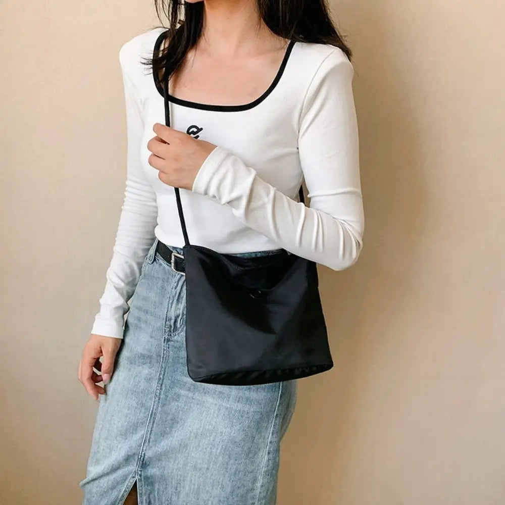 Women Girls Small Tote Bag Fashion Women Nylon Top Handbag New Large Capacity Tote Bag Purse Ladies Shoulder Bag