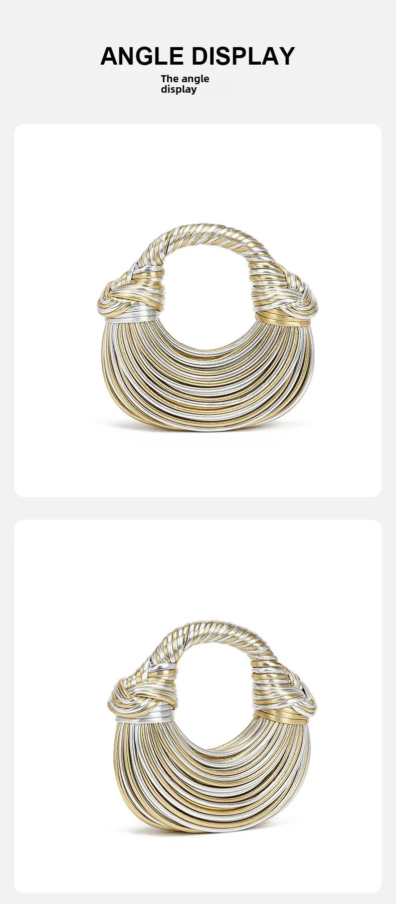 2024 New Fashionable Creative Women's Handbag Cross-border Style Hand-woven Label Bread Bag Underarm Bag Crossbody Clutch