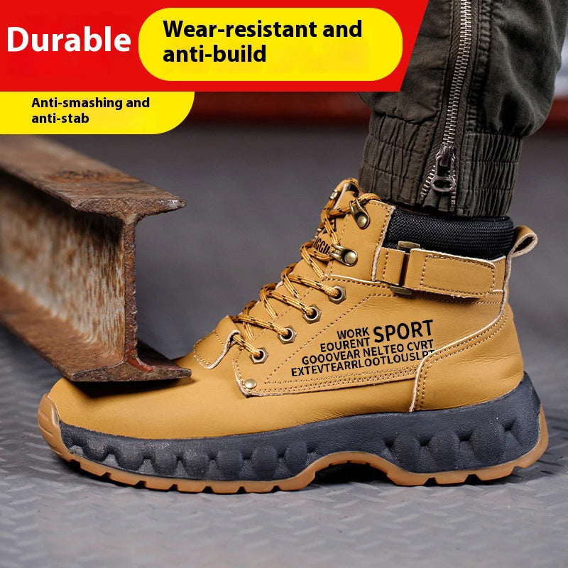 Outdoors Desert Boots Steel Toe Shoes Work Boots Indestructible Shoes Protective Boots Safety Shoes Combat Boots Puncture-Proof