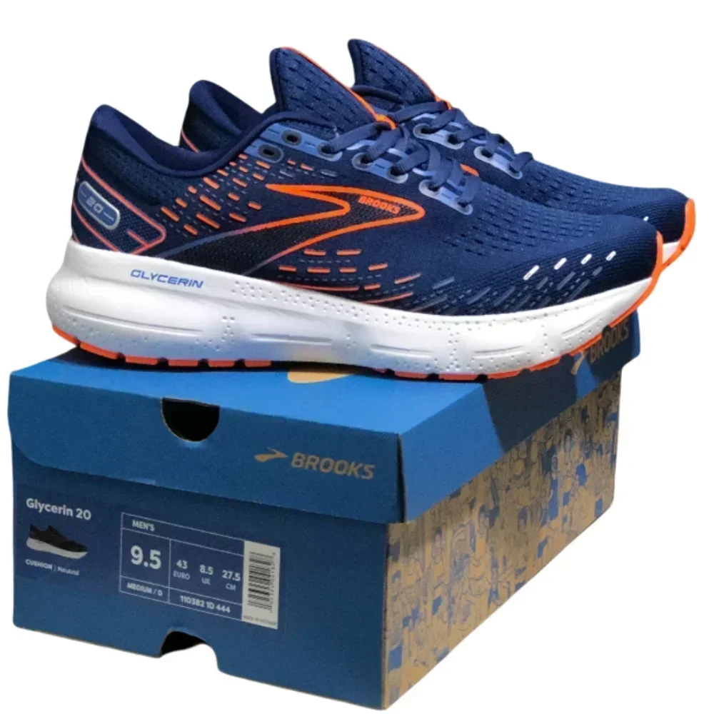 Brooks Men's Glycerin 20 Neutral Offers A Breathable Upper And Luxurious Cushioning For Comfort