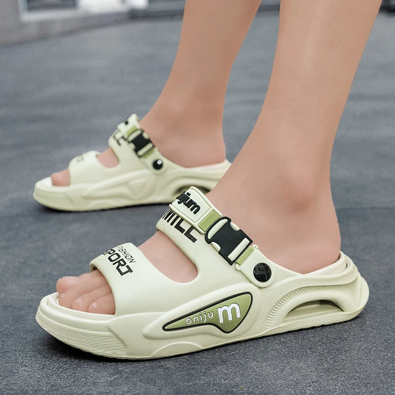 Summer Men's Outdoor Sandals Slippers Beach Comfortable Slides Soft Clogs Men Casual Shoes Garden Shoes Men Women Beach Sandals