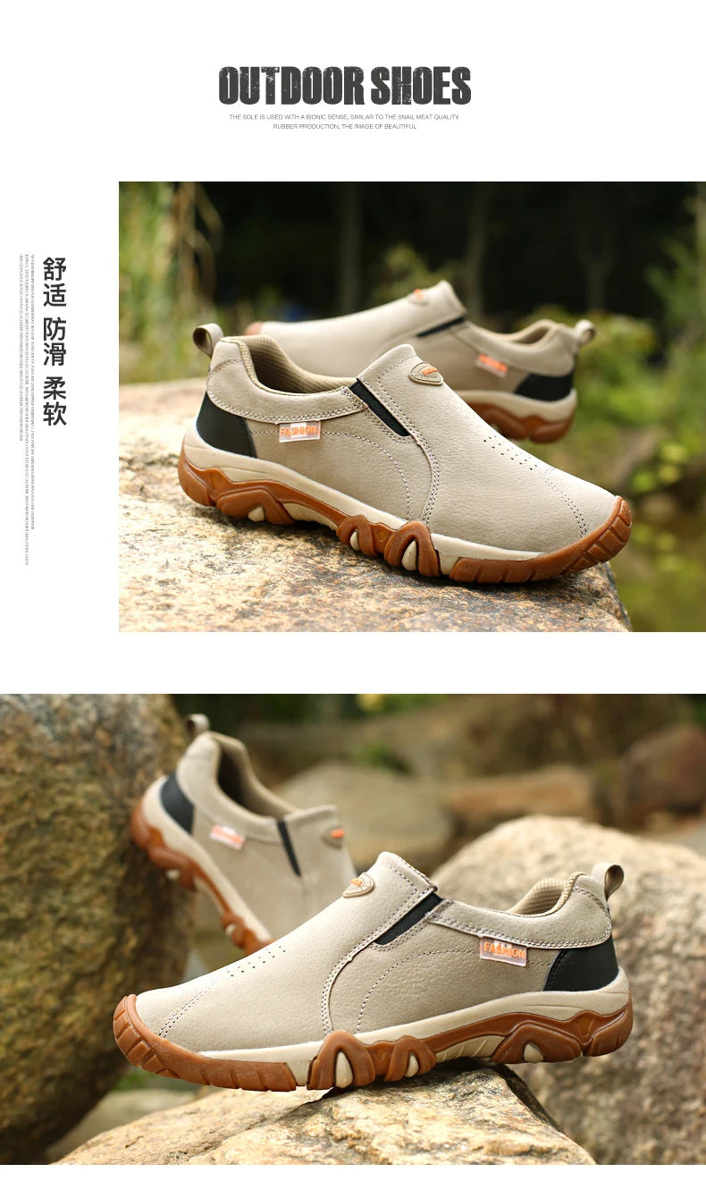 2023 New Outdoor Hiking Camping Light Running Lucky Shoes Jogging Casual Sports Men's Shoes Non Slip Loafers Hiking Shoes 39-46