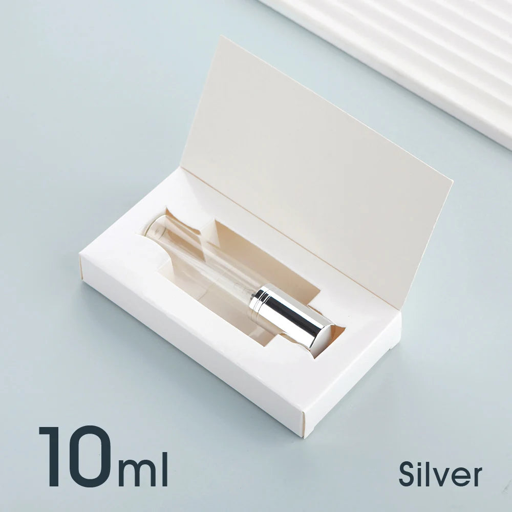 50個5毫升10毫升香水噴霧瓶帶包裝可再填充噴頭香水瓶鋁製迷你噴霧瓶