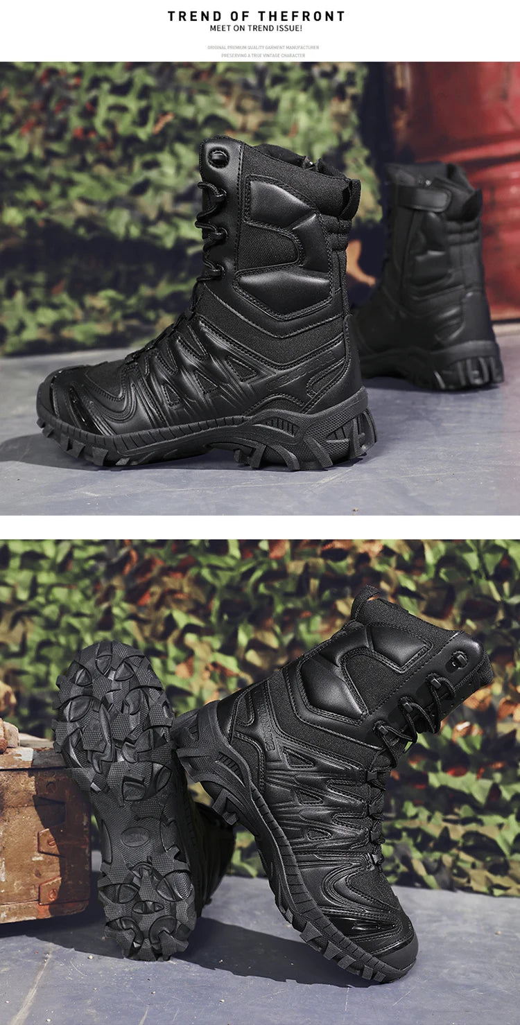 Special Forces Desert Combat Tactical Men's Tall Boots Wear-resistant Training Boots Waterproof Outdoor Mountaineering Sports Cl