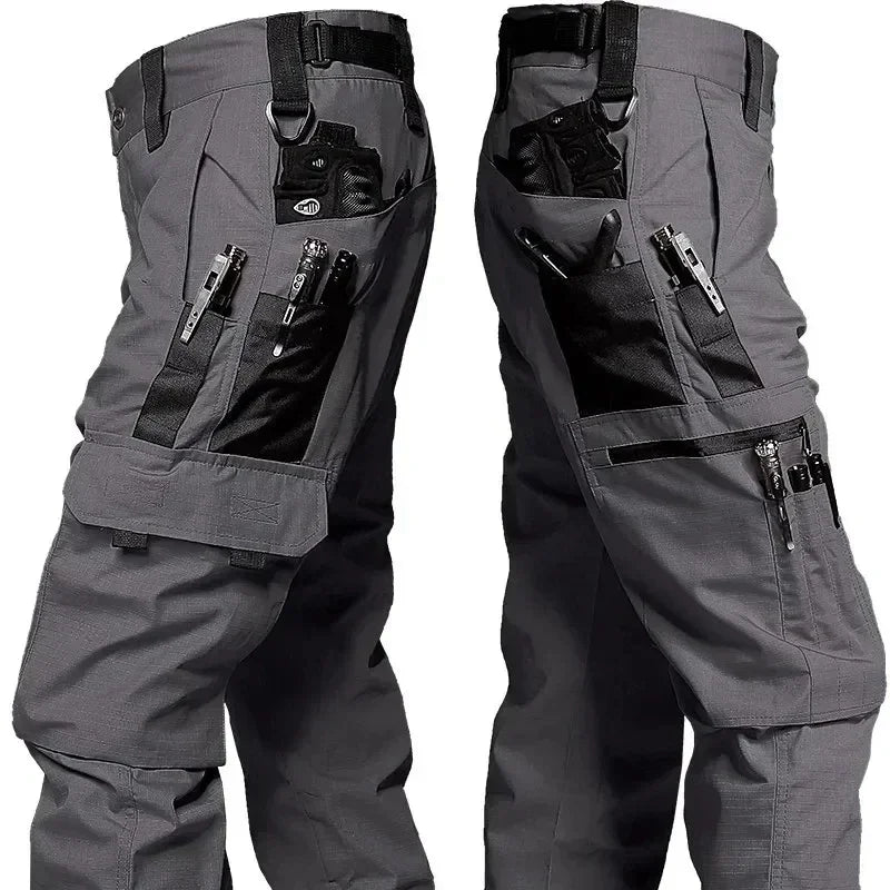 Pantalon de travail tactique pour homme, pantalon cargo d'extérieur, imperméable, multi-poches, pour l'automne et le printemps, vêtements de travail d'extérieur, pantalon de randonnée