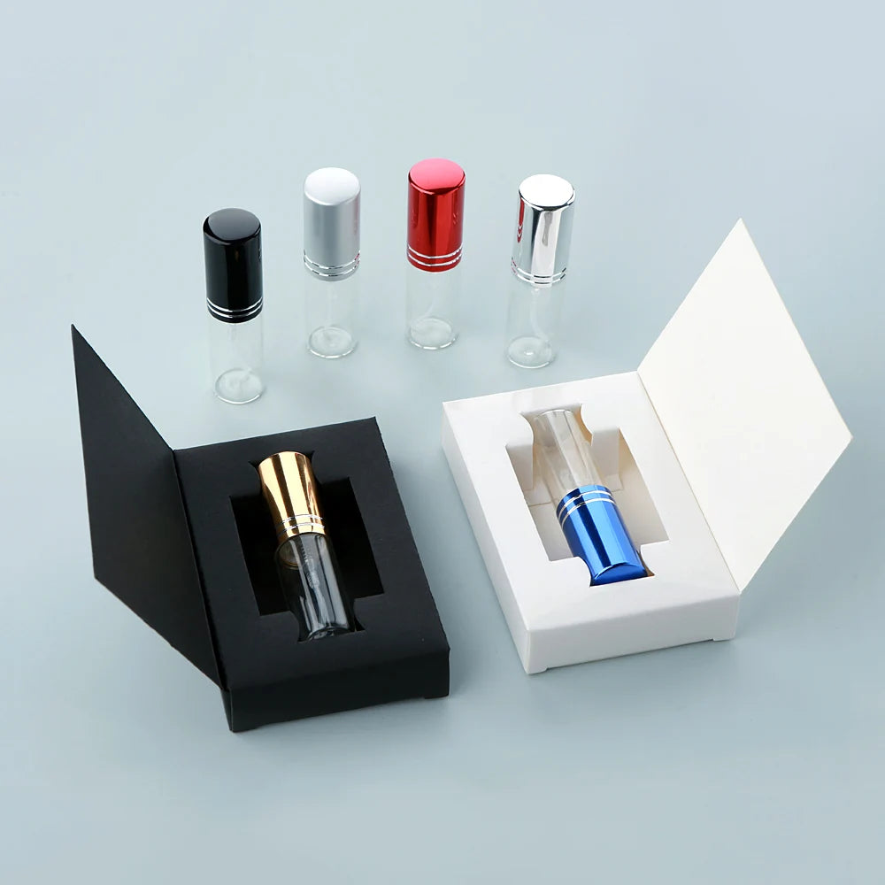 50個5毫升10毫升香水噴霧瓶帶包裝可再填充噴頭香水瓶鋁製迷你噴霧瓶