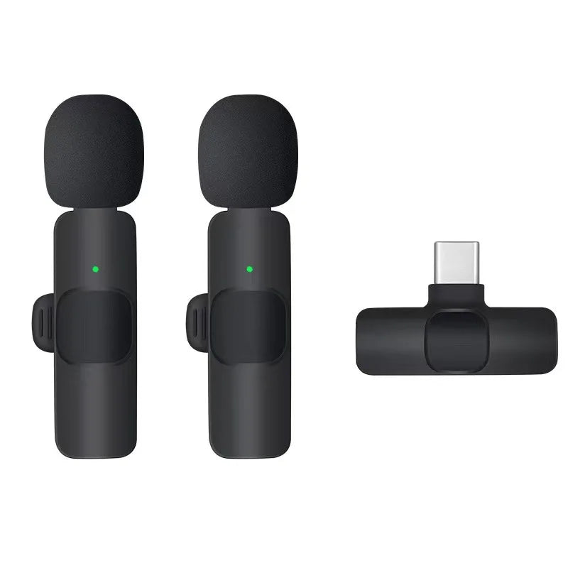 Microphone cravate sans fil Basix 2,4 G, mini micro portable pour enregistrement audio et vidéo, pour iPhone, Android, diffusion en direct, jeux, téléphone