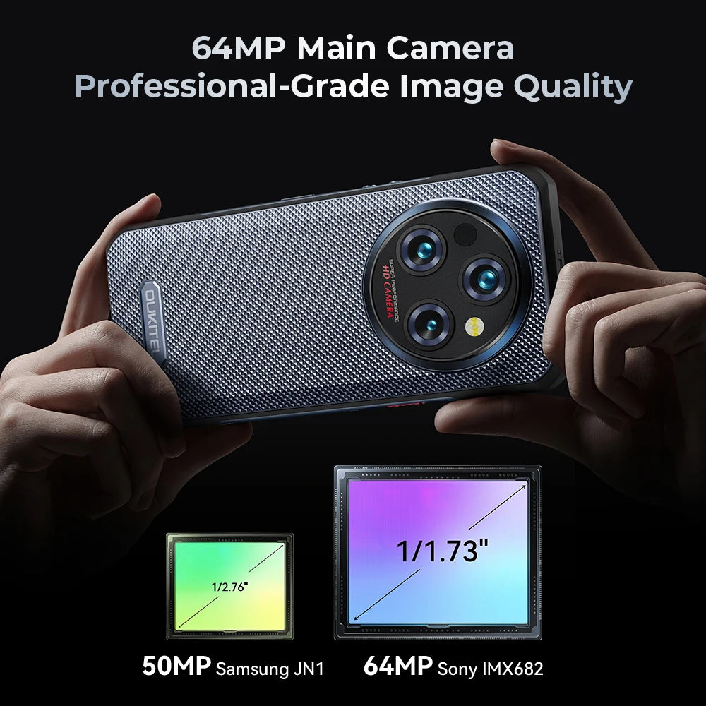 Oukitel WP35 Pro 11000mAh Rugged Smartphone 5G 11000mAh 36GB+512GB Andiron 14 64MP NFC Cell Phone