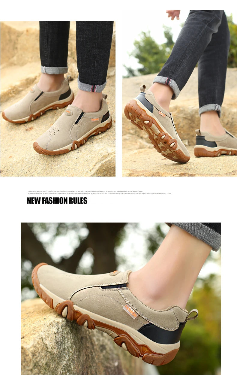 2023 New Outdoor Hiking Camping Light Running Lucky Shoes Jogging Casual Sports Men's Shoes Non Slip Loafers Hiking Shoes 39-46