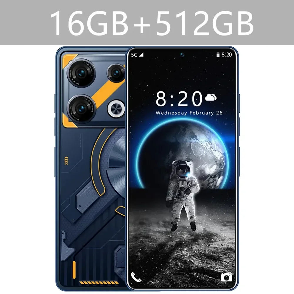 2025 GT10 Pro Original Smartphone 4G 5G 7.3HD 16G+1T Dual Sim Cellphones Android 13 Cell Phone 108MP 6800mAh Smart Mobile Phone