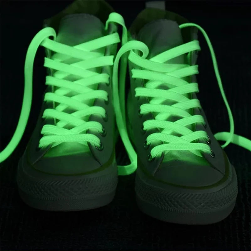 1pair Shoelaces Glow In The Dark Night Luminous Sports Shoes Accessories Elastic Laces Shoestrings Shoelaces for Kid Sneakers