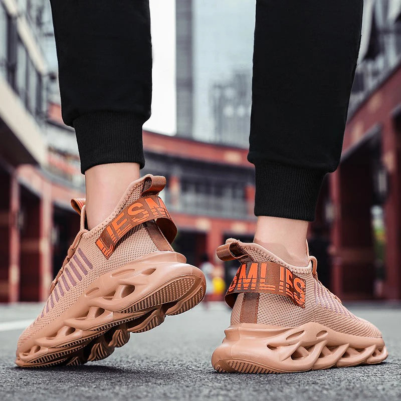 YRZL Men Shoes Comfortable Casual White Sneakers Breathable Platform Running Shoes for Men Mesh Tenis Sport Shoes for Men