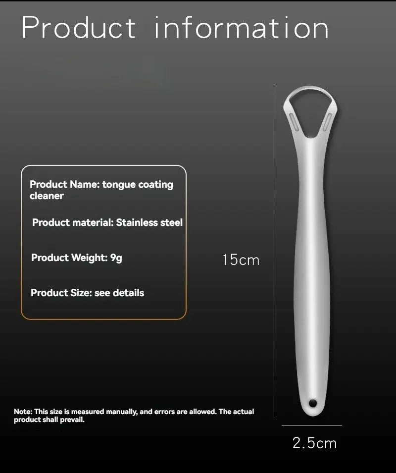 1pc Stainless Steel Tongue Scraper Tongue Coating Cleaner TongueCoating Brush Cleaning Tongue Coating Removing Bad Breath OralCa