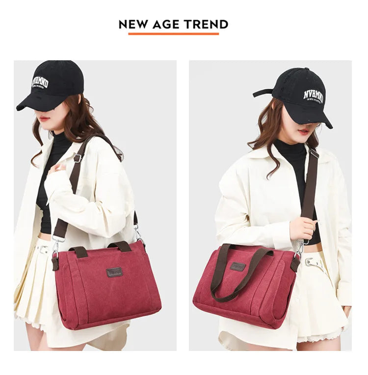 Women Handbags Ladies Canvas Shopping Tote Bag Clutch Female Crossbody Bags