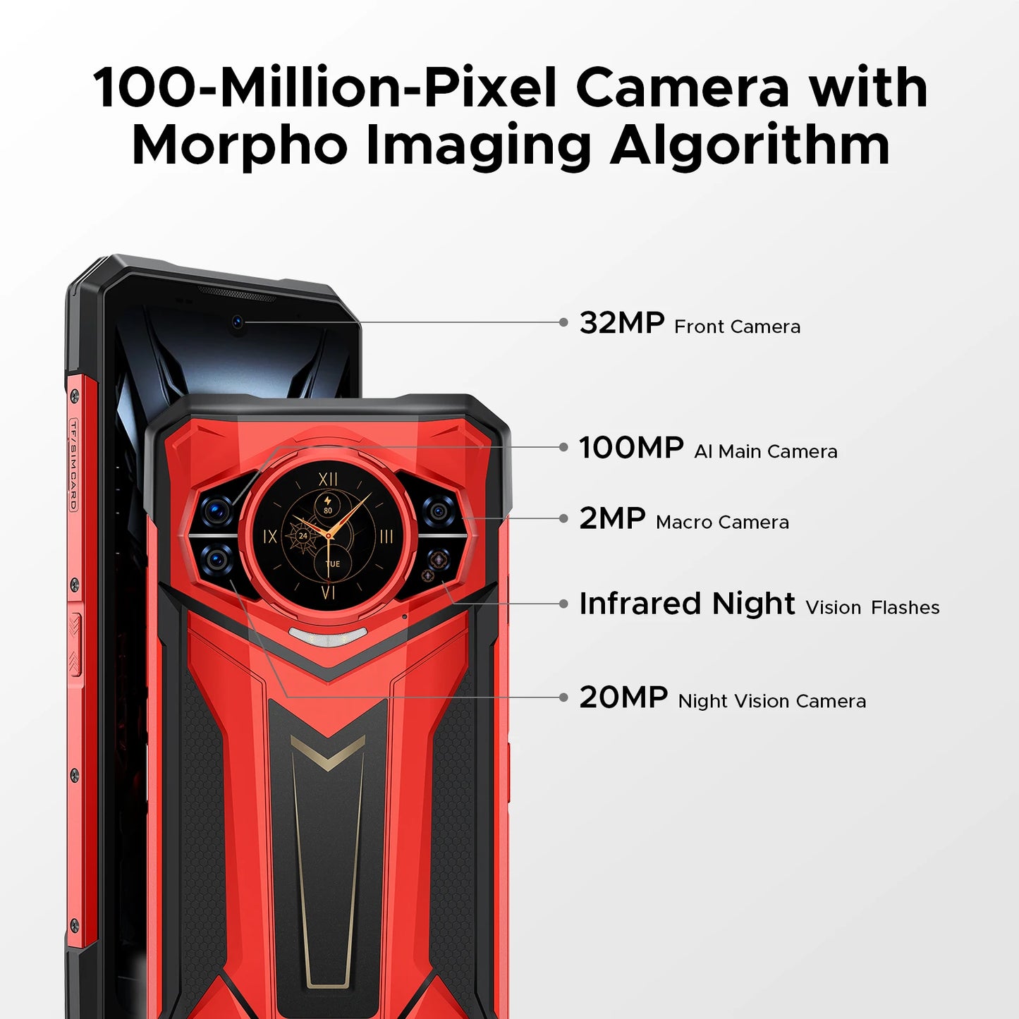 World Premiere DOOGEE S200 Plus 5G AI Rugged Phone Dimensity 7300 1.32" Rear Display 12+512GB 6.72'' 10100mAh Battery Smartphone