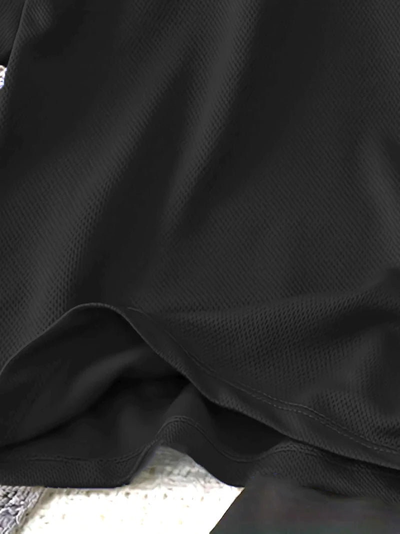 男士夏季慢跑運動套裝男女時尚速乾透氣戶外健身休閒服