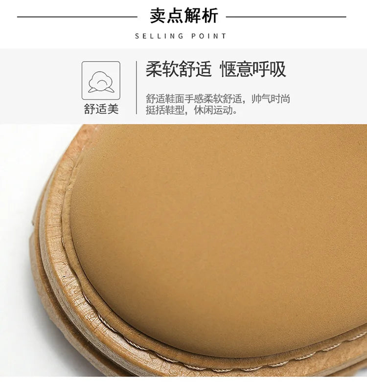 2025 Autumn New Men's Luxury Boots Comfortable Breathable Waterproof Men's Shoes Fashionable Men's Work Boots Motorcycle Boots