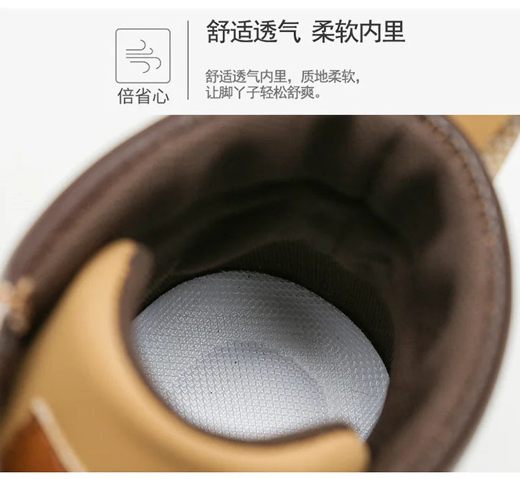 2025 Autumn New Men's Luxury Boots Comfortable Breathable Waterproof Men's Shoes Fashionable Men's Work Boots Motorcycle Boots