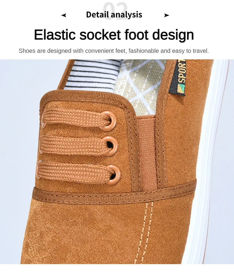 Spring new men canvas shoes with soft soles and soft surfaces are soft, comfortable, non-slip and wear-resistant and fashionable