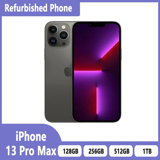 Refurbished phone APPLE iPhone 13 Pro Max 128GO 256GO 512GO 1TB 1024go unlock smartphone inches, six cores, i0S A15.6GBRAM,12MP