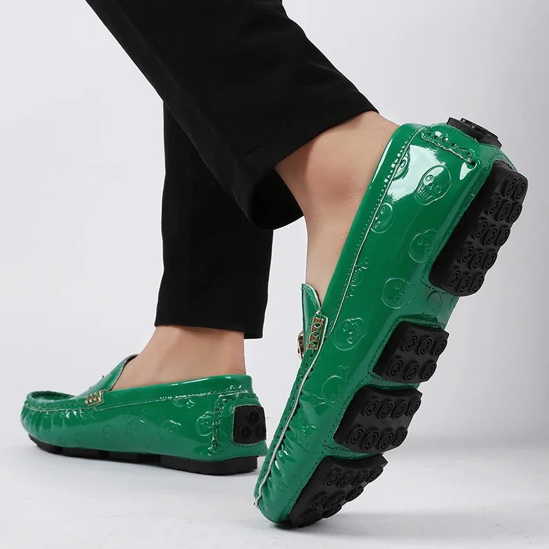 YRZL White Loafers Men Casual Shoes Handmade Lazy Shoes Men Loafers Moccasins Size 48 Breathable Slip on Driving Loafers for Men