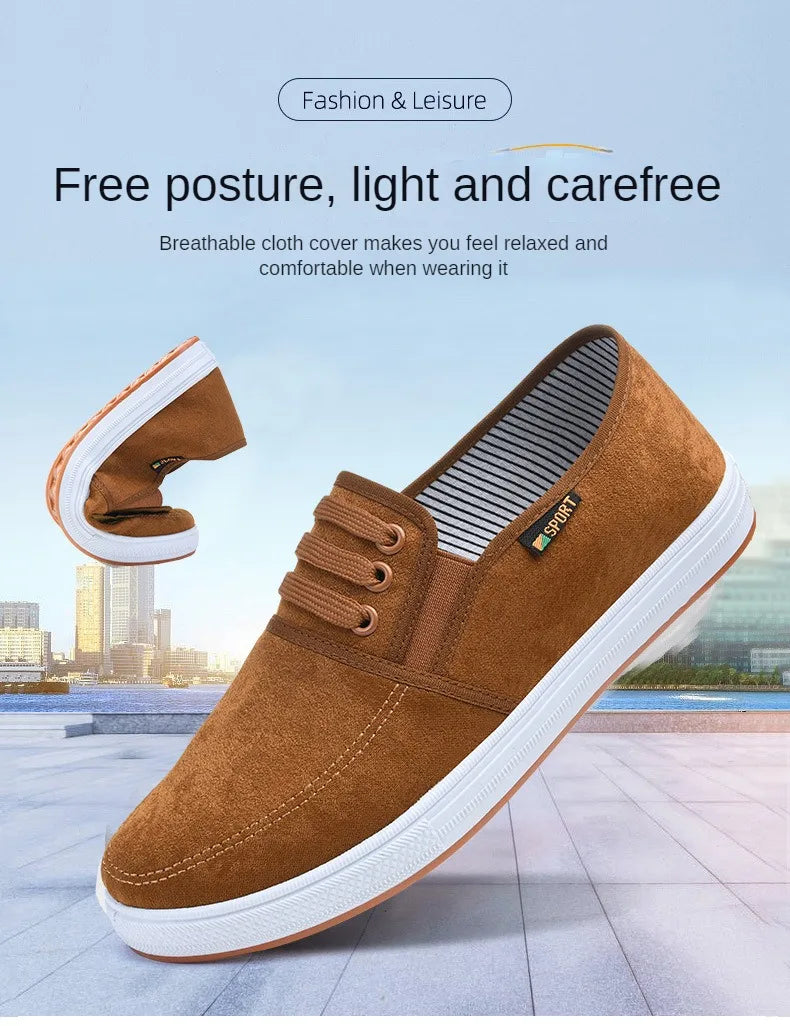 Spring new men canvas shoes with soft soles and soft surfaces are soft, comfortable, non-slip and wear-resistant and fashionable
