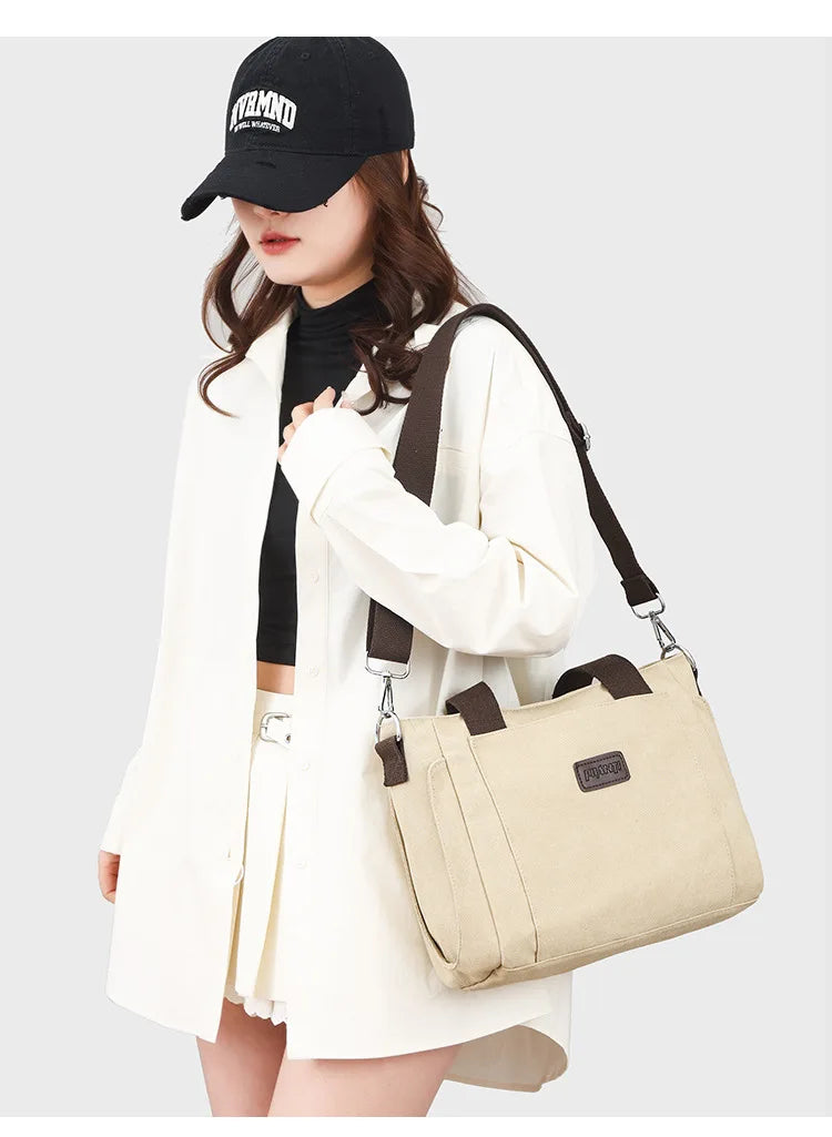 Women Handbags Ladies Canvas Shopping Tote Bag Clutch Female Crossbody Bags