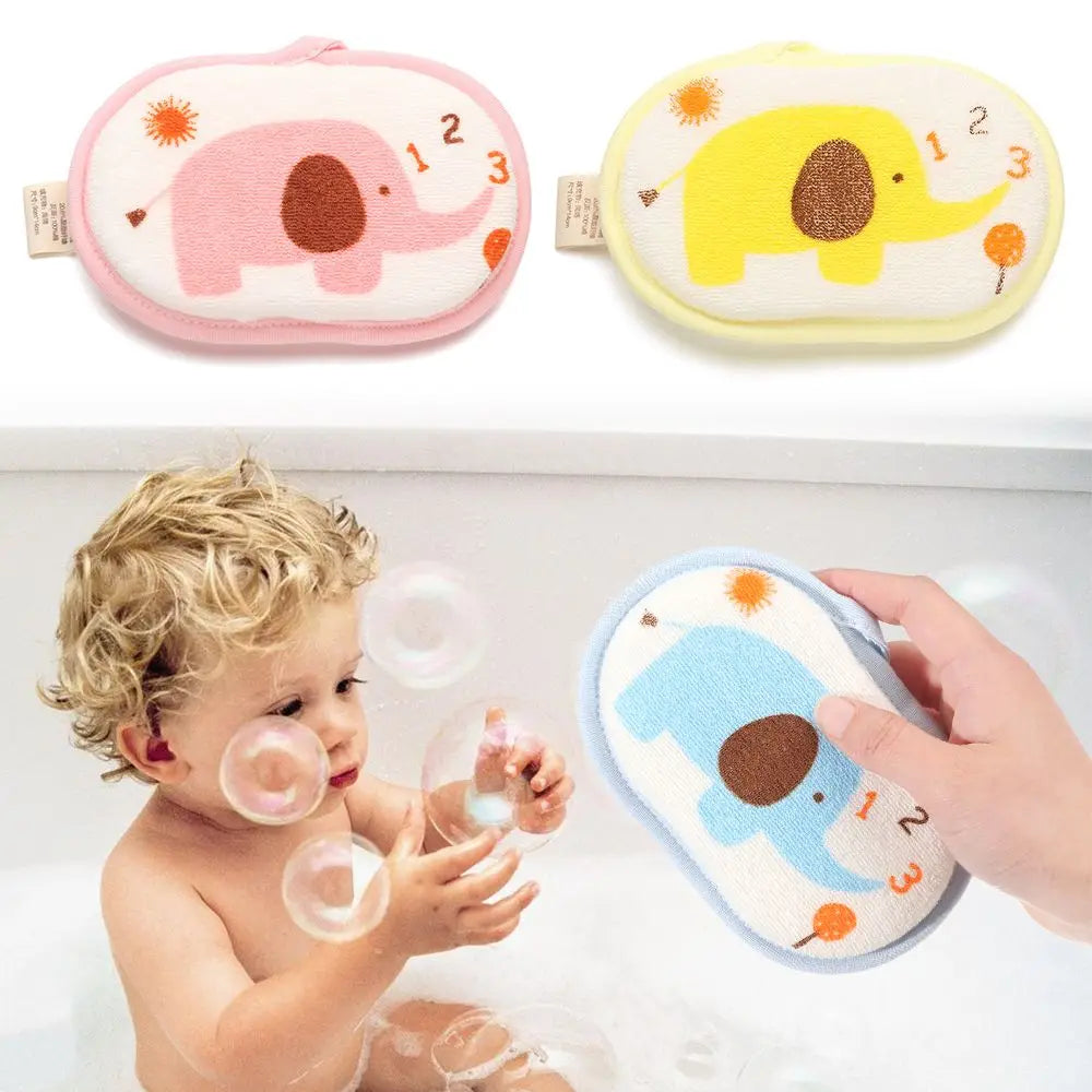 1PC Elephant Pattern Bath Sponge Comfortable Soft Towel Infant Children Rub Baby Rubbing Body Wash Sponge Bathroom Accessories