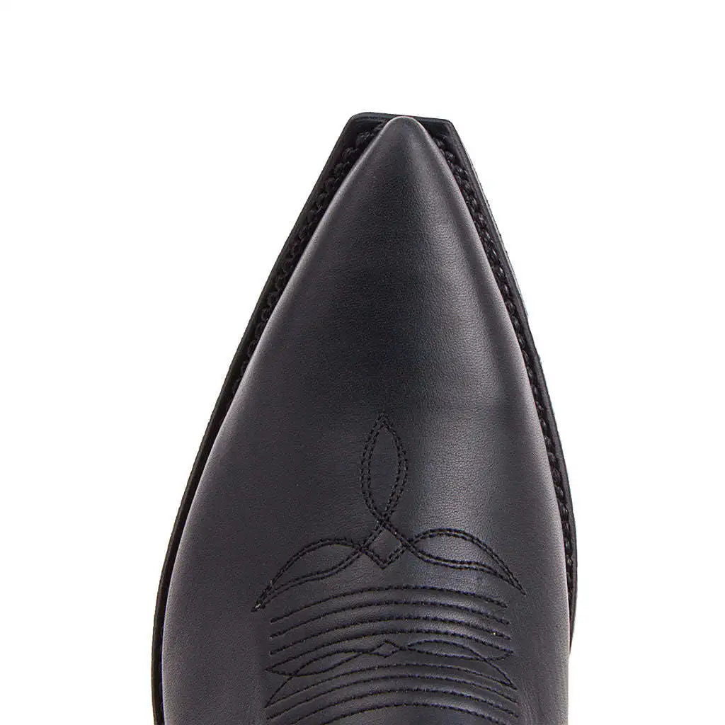 Mid-calf Boots Woman Side Zipper Pointed Western Boots Retro Fashion Black Boots Plus Size 35-48 Women Boots Zapatos Hombre