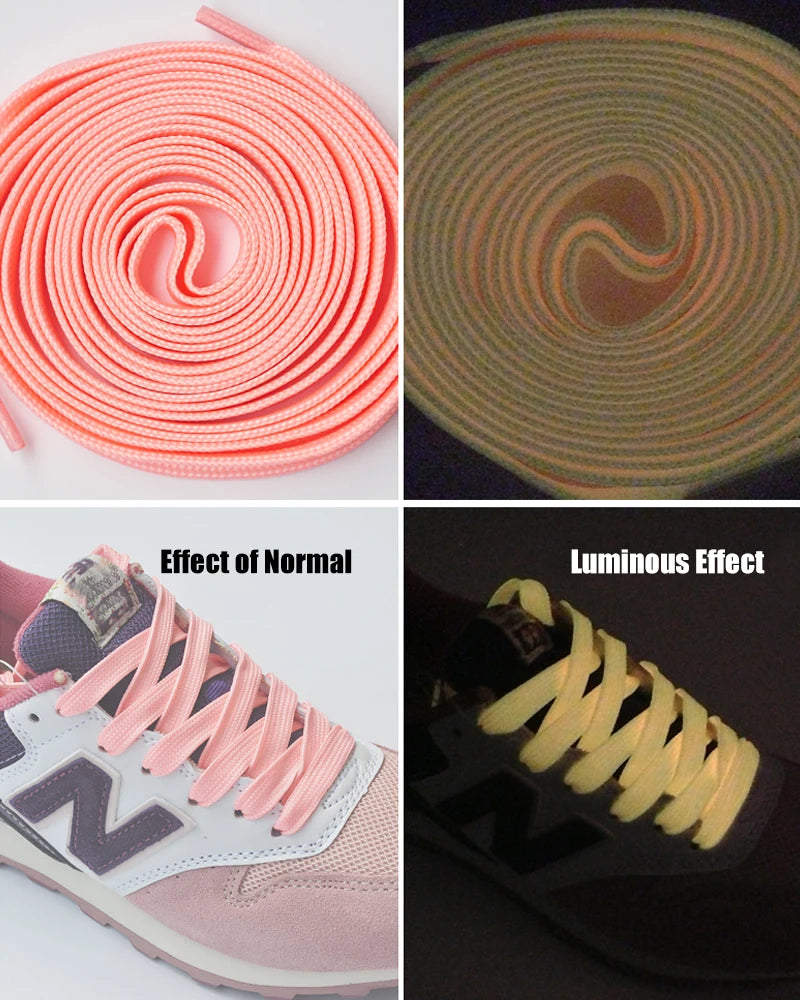 1pair Shoelaces Glow In The Dark Night Luminous Sports Shoes Accessories Elastic Laces Shoestrings Shoelaces for Kid Sneakers