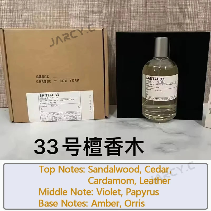 100ml品牌香水No.33 No.13 No.31實驗室香水持久留香女士日常旅行工作