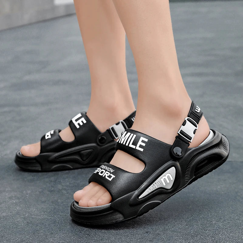 Summer Men's Outdoor Sandals Slippers Beach Comfortable Slides Soft Clogs Men Casual Shoes Garden Shoes Men Women Beach Sandals