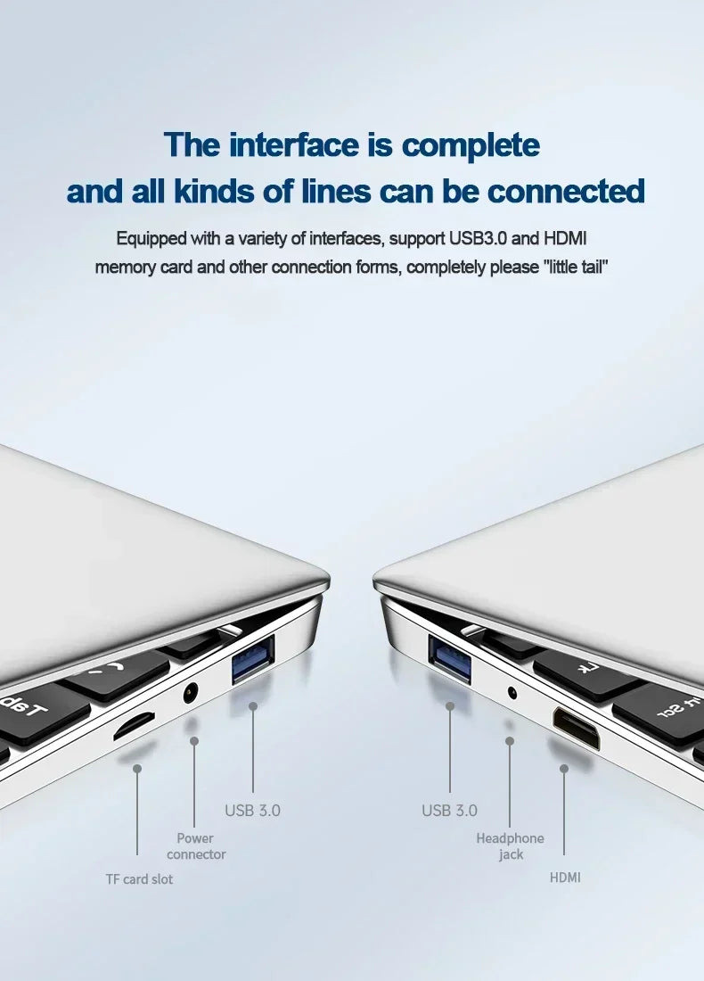 14.1" Inch Portable Computer Intel Core i7 7500U 12GB RAM 512GB 1TB 2TB SSD Laptop Windows 11 Notebook PC Office Study Gaming la