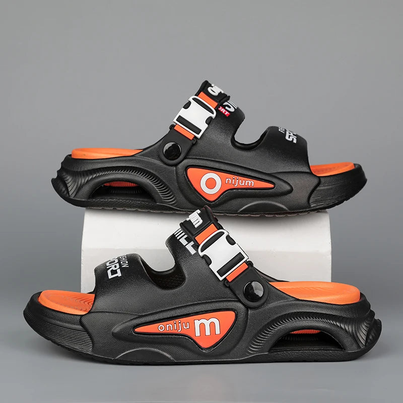 Summer Men's Outdoor Sandals Slippers Beach Comfortable Slides Soft Clogs Men Casual Shoes Garden Shoes Men Women Beach Sandals