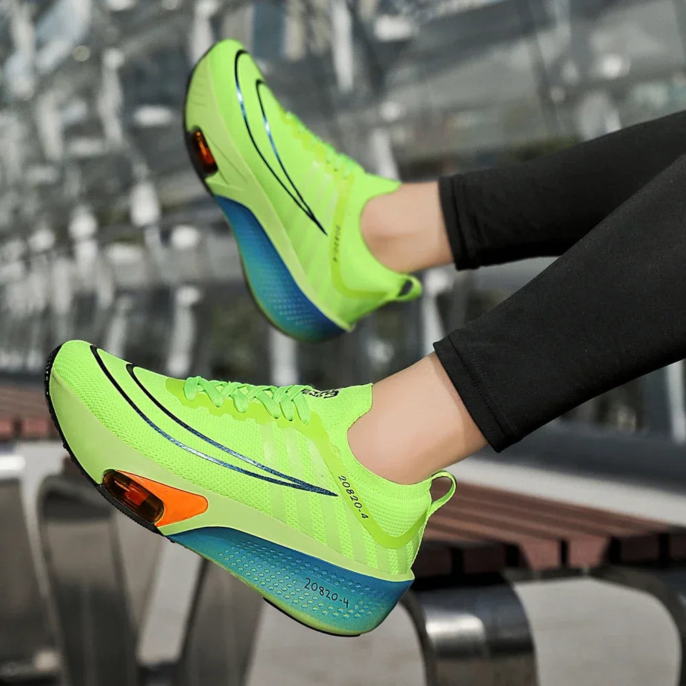 New Foreign Trade Couple Sports and Leisure Shoes Fashionable and Versatile Thick Bottom Lightweight Air Cushioned Running Shoes